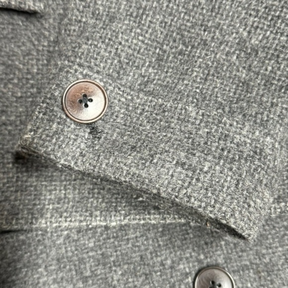 Giorgio Armani ~ Women’s Wool Mohair Alpaca Gray Trench Car Coat ~ Sz 8 ~ VTG - Picture 8 of 16